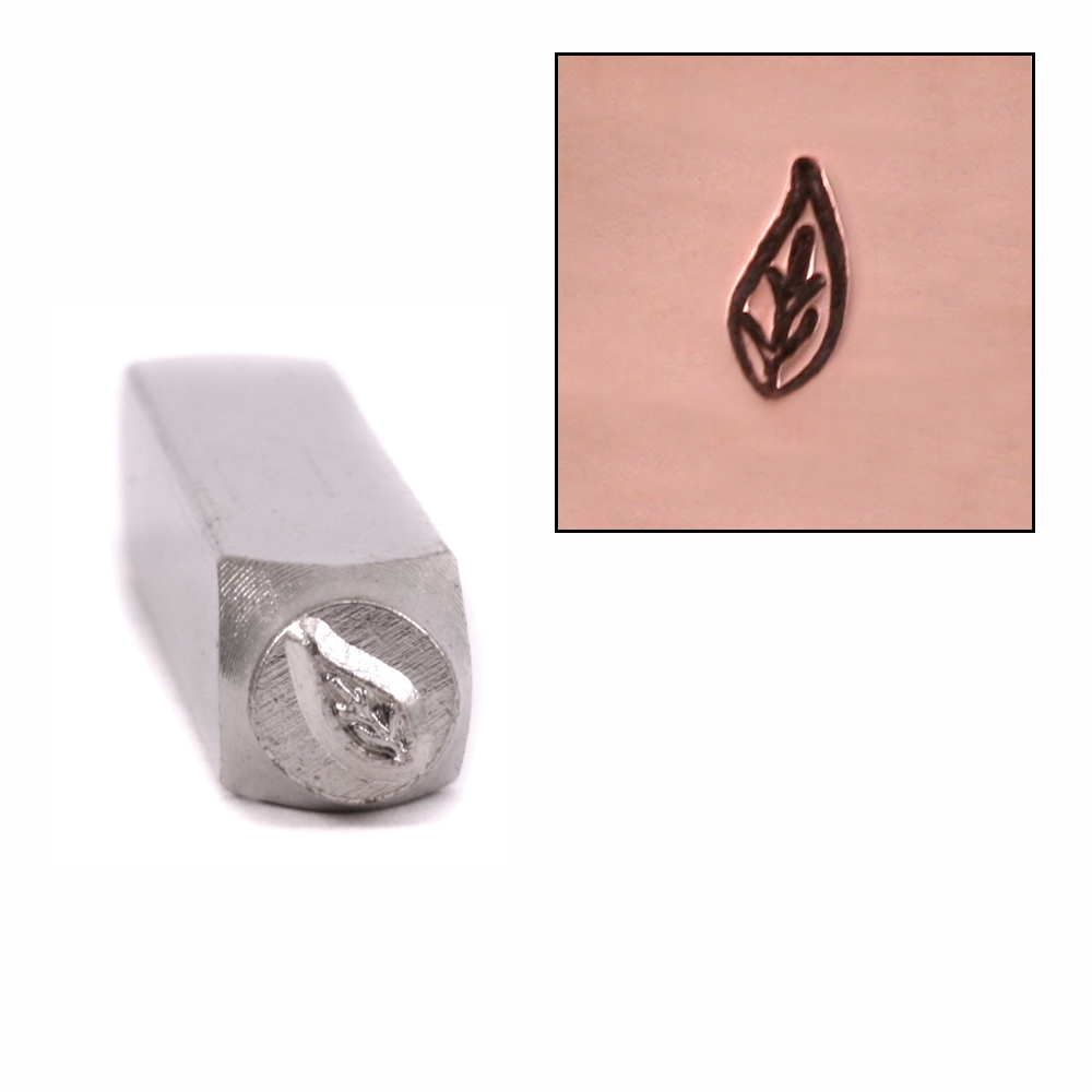 Metal Stamping Tools ImpressArt Lil Pothos Leaf Metal Design Stamp 6mm